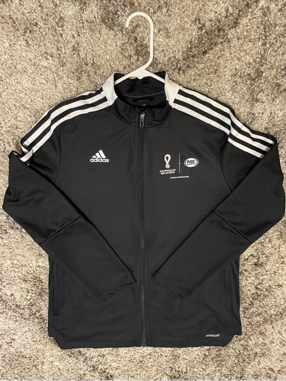 EUC Adidas Tiro FIFA World Cup Qatar 2022 Fox Sports Jacket Fits Men S / Women L